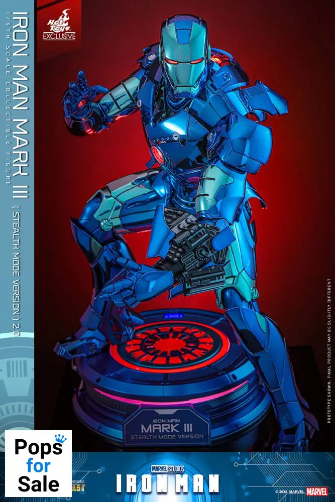 Iron Man Movie Masterpiece Diecast Action Figure 1/6 Iron Man Mark III (Stealth Mode Ver.) 2.0 Hot Toys Exclusive 33 cm