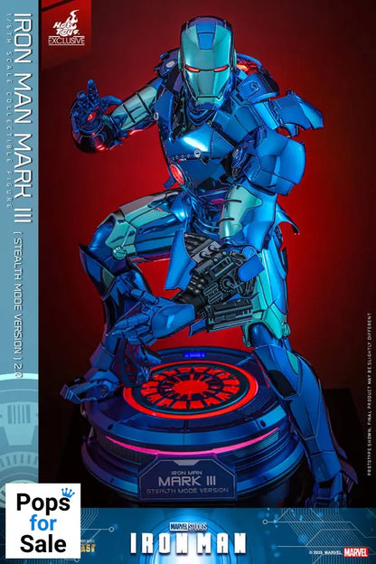 Iron Man Movie Masterpiece Diecast Action Figure 1/6 Iron Man Mark III (Stealth Mode Ver.) 2.0 Hot Toys Exclusive 33 cm