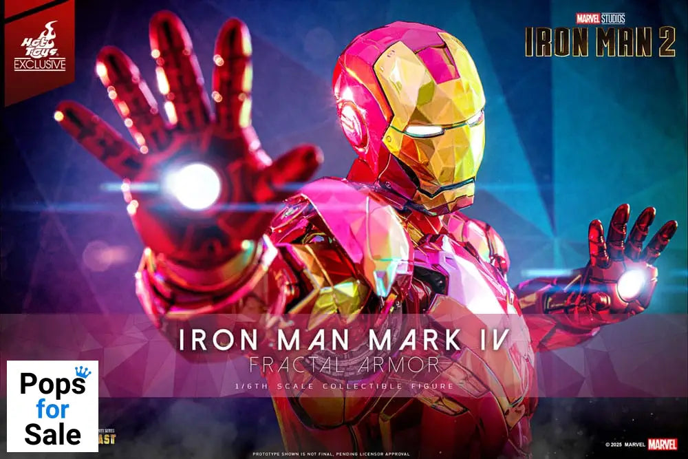 Iron Man Movie Masterpiece Diecast Action Figure 1/6 Iron Man Mark VI (Fractal Armor) Hot Toys Exclusive 33 cm