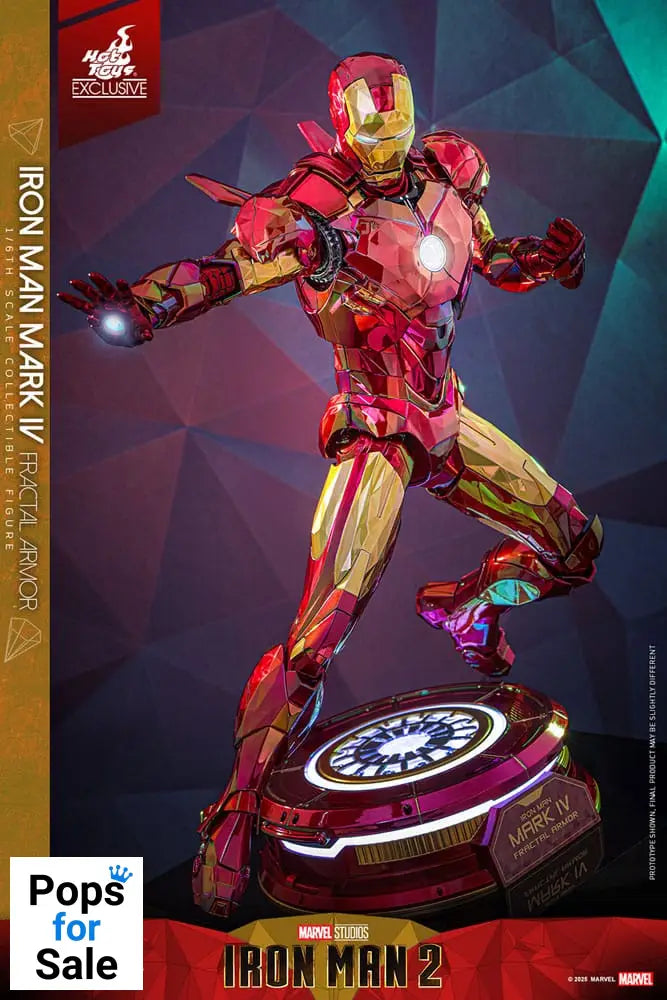 Iron Man Movie Masterpiece Diecast Action Figure 1/6 Iron Man Mark VI (Fractal Armor) Hot Toys Exclusive 33 cm