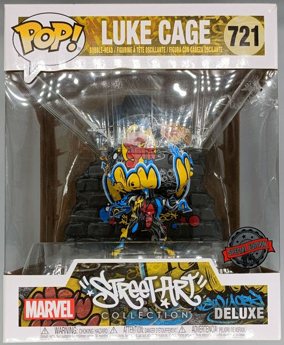 #721 Luke Cage - Deluxe - Marvel Street Art - Box Damaged Funko POP