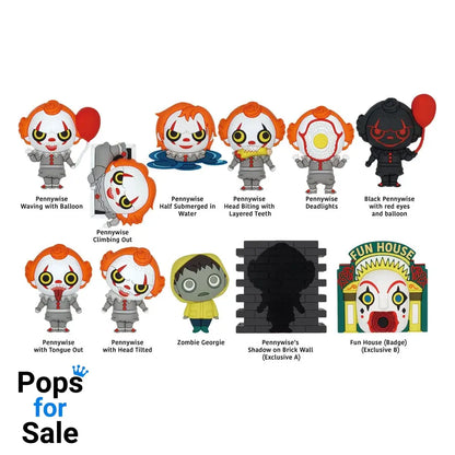 It 2 3D PVC Bag Clips Series 1 Display (24) Keyrings