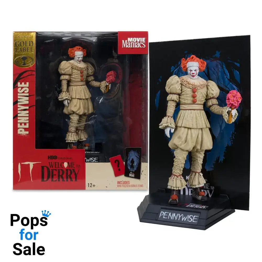 It: Welcome to Derry Movie Maniacs PVC Statue Pennywise (Flashback) (Gold Label) 16 cm