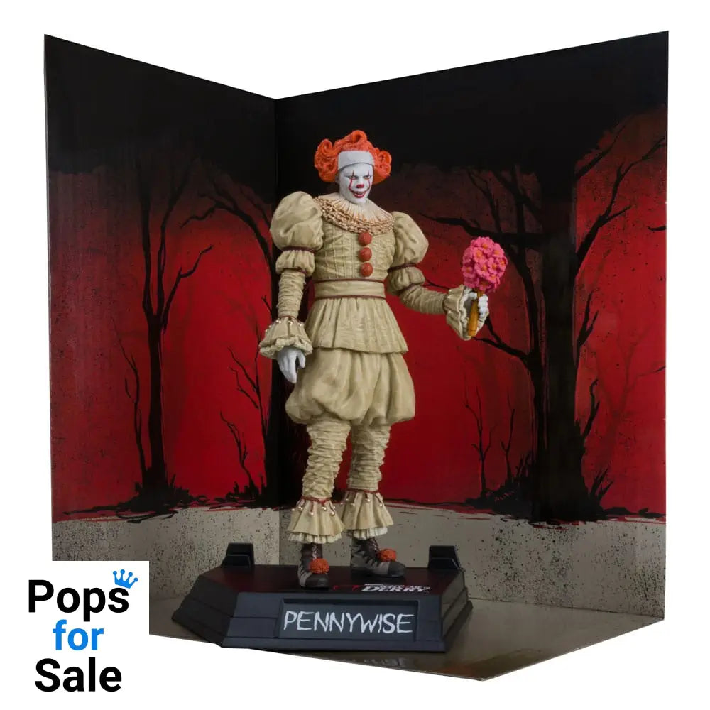It: Welcome to Derry Movie Maniacs PVC Statue Pennywise (Flashback) (Gold Label) 16 cm
