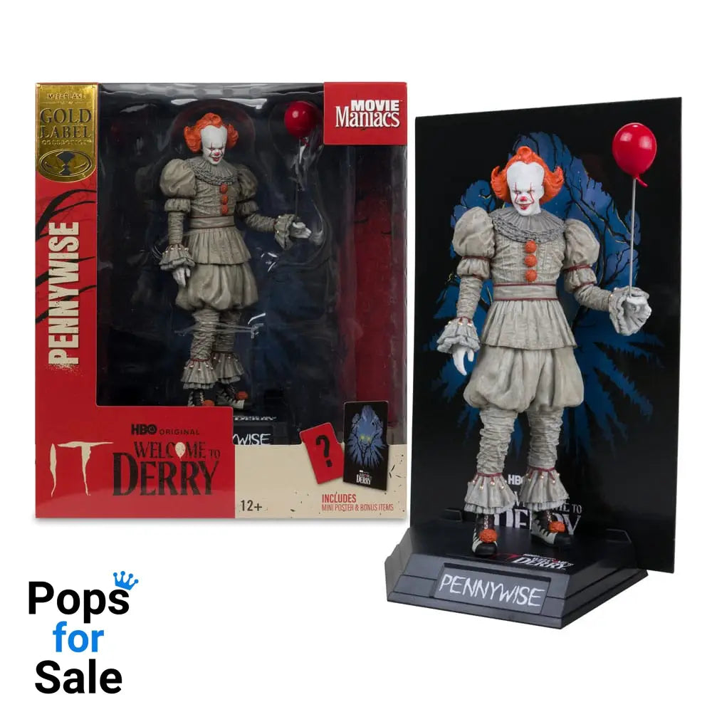 It: Welcome to Derry Movie Maniacs PVC Statue Pennywise (Gold Label) 16 cm