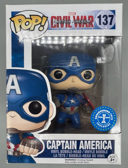 #137 Captain America (Action Pose) Marvel - Civil War Box Damaged Funko POP