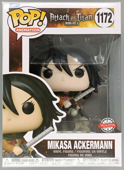 #1172 Mikasa Ackermann Battle - Attack on Titan Damaged Box