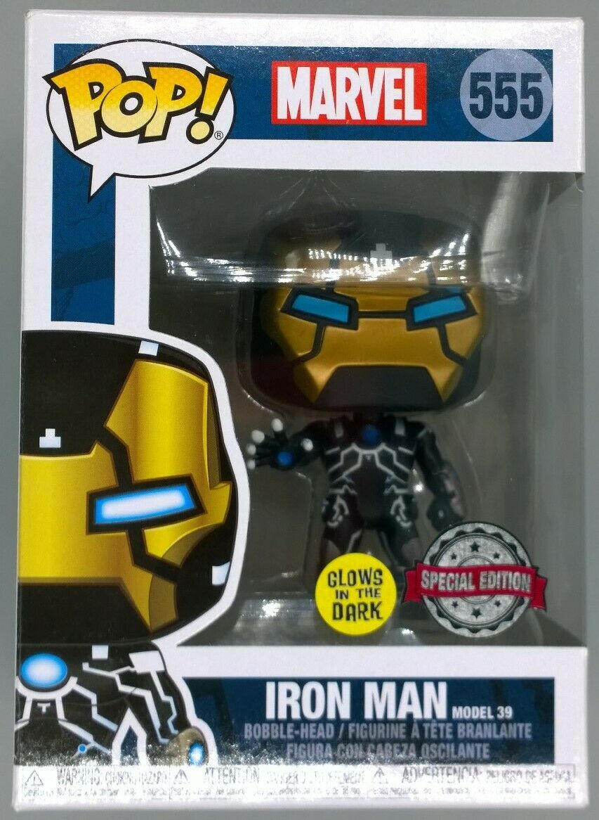 #555 Iron Man (Model 39) - Glow - Marvel Funko POP