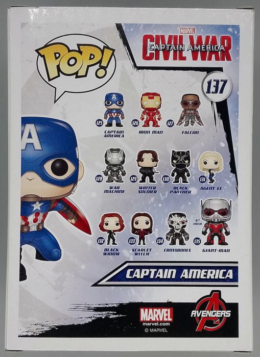 #137 Captain America (Action Pose) Marvel - Civil War Funko POP