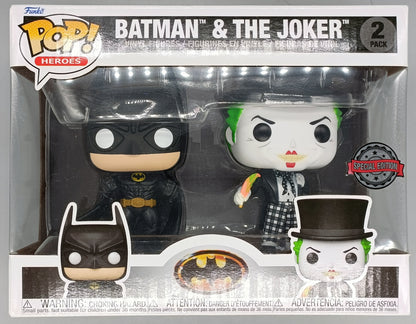 [2 Pack] Batman & The Joker (Mime) - DC Batman (1989) - Box Damaged Funko POP