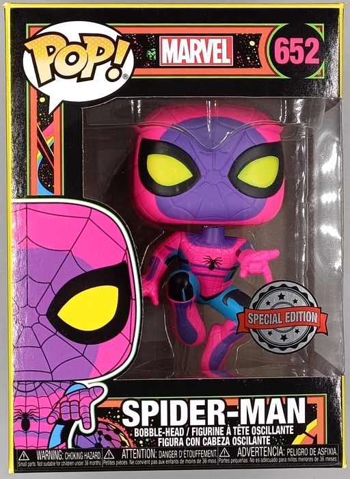 652 Spider-Man (Blacklight) - Marvel Special Edition Funko POP