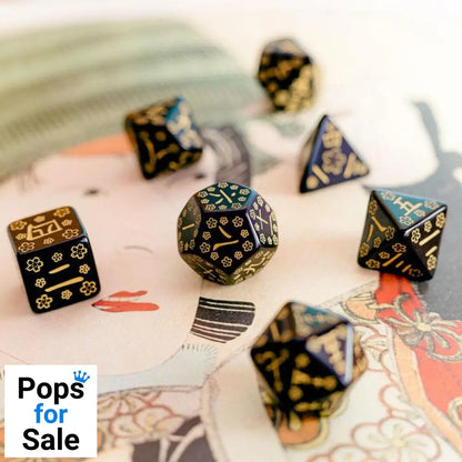 Japanese Dice Set Deep Night Firefly (7)