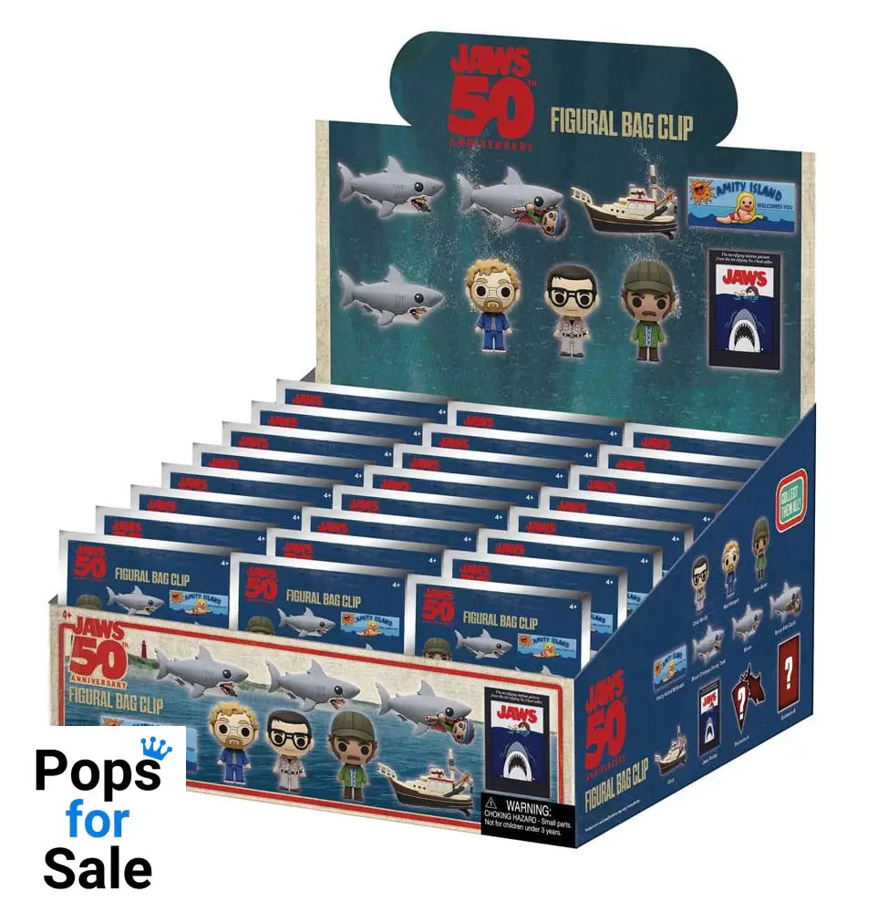 Jaws 3D PVC Bag Clips 50th Anniversary Series 1 Display (24)
