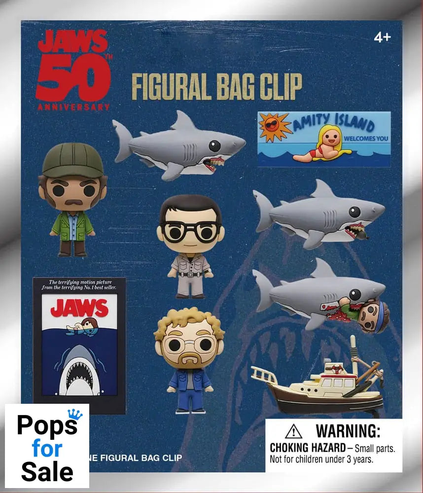 Jaws 3D PVC Bag Clips 50th Anniversary Series 1 Display (24)