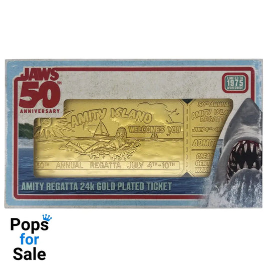 Jaws 50th Anniversary 24k Gold Plated Regatta Ticket