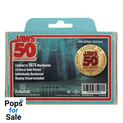 Jaws Collectable Coin 50th Anniversary 24k Gold Plated Limited Edition