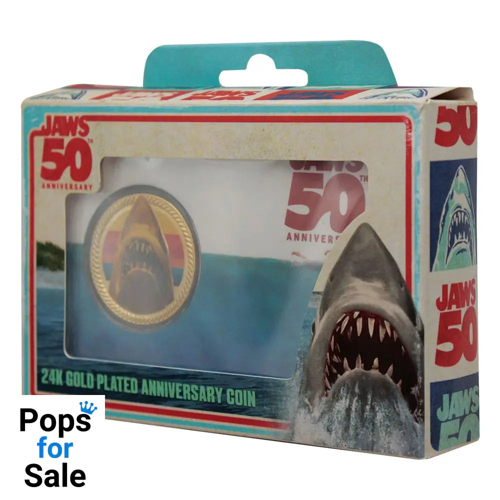 Jaws Collectable Coin 50th Anniversary 24k Gold Plated Limited Edition