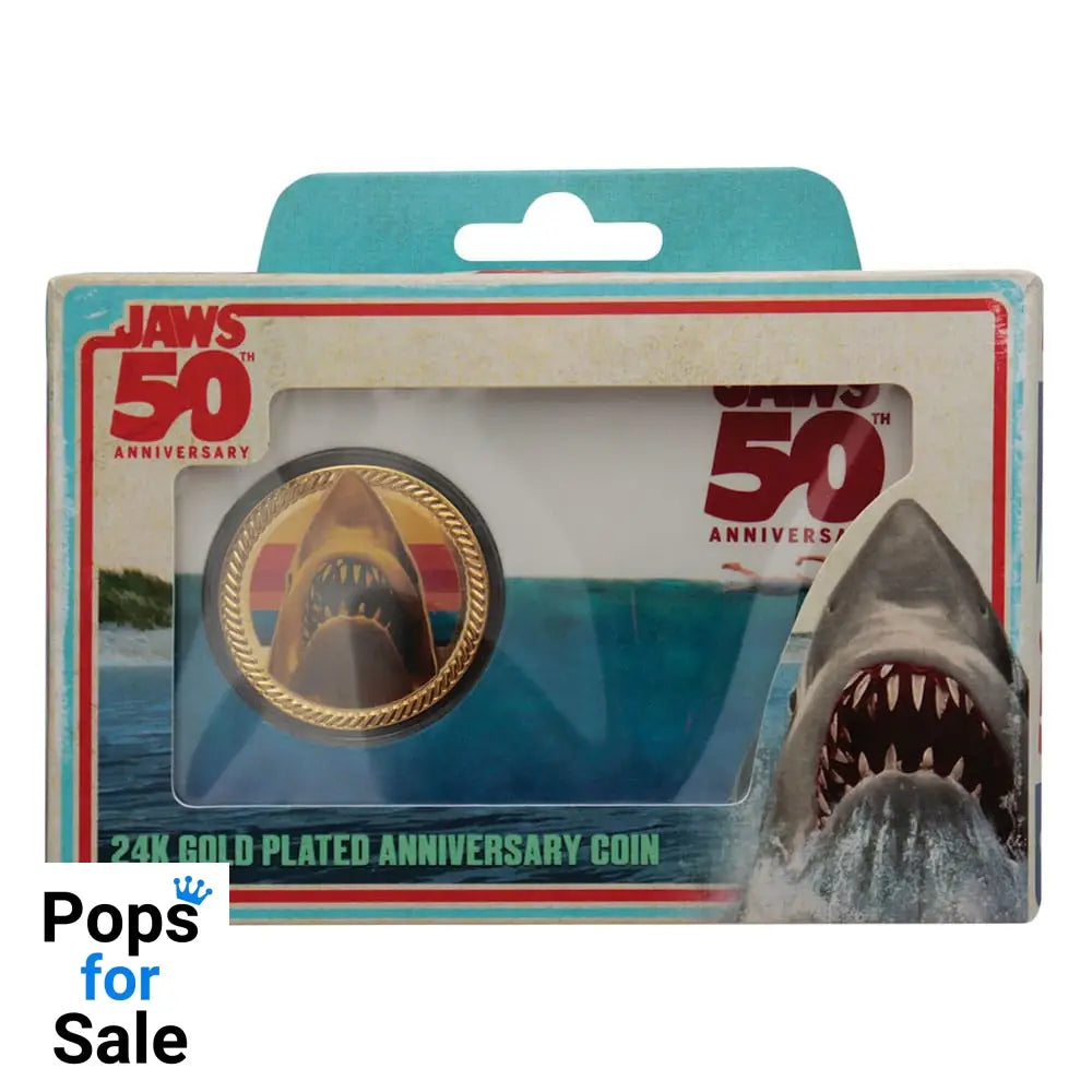 Jaws Collectable Coin 50th Anniversary 24k Gold Plated Limited Edition