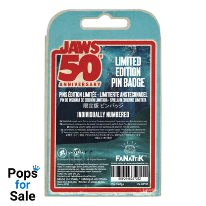 Jaws Pin Badge 50th Anniversary Ship in Bottle