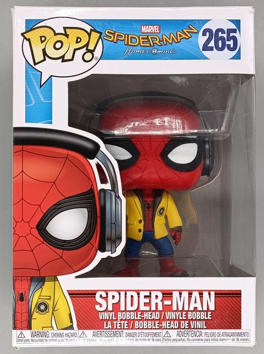 #265 SpiderMan (Headphones) Marvel SpiderMan Homecomi Box Damaged Funko POP