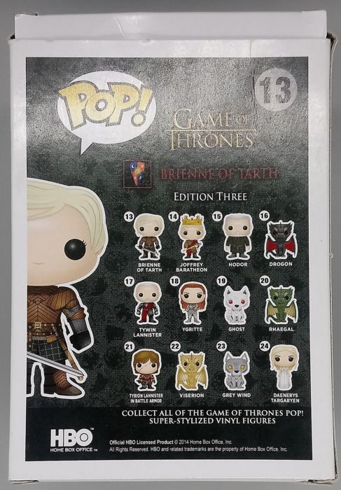 #13 Brienne of Tarth - Game of Thrones - Box Damaged Funko POP