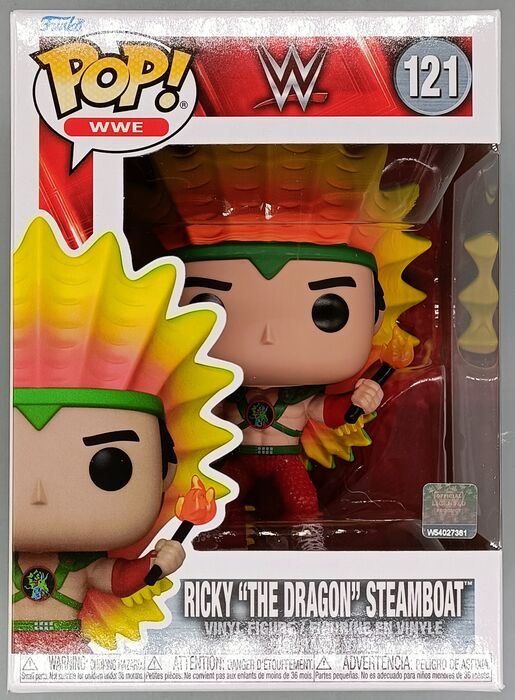 #121 Ricky The Dragon Steamboat - WWE - Brand New Funko POP in Protector