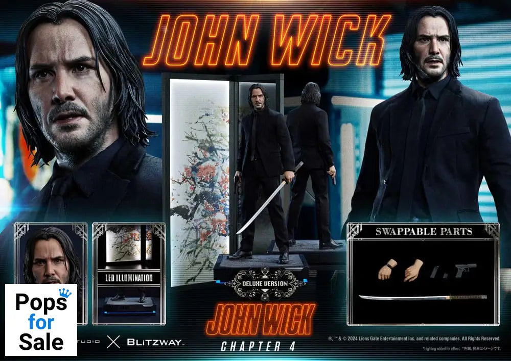 John Wick Chapter 4 Ultimate Premium Masterline Series Statue 1/4 John Wick Deluxe Version 54 cm