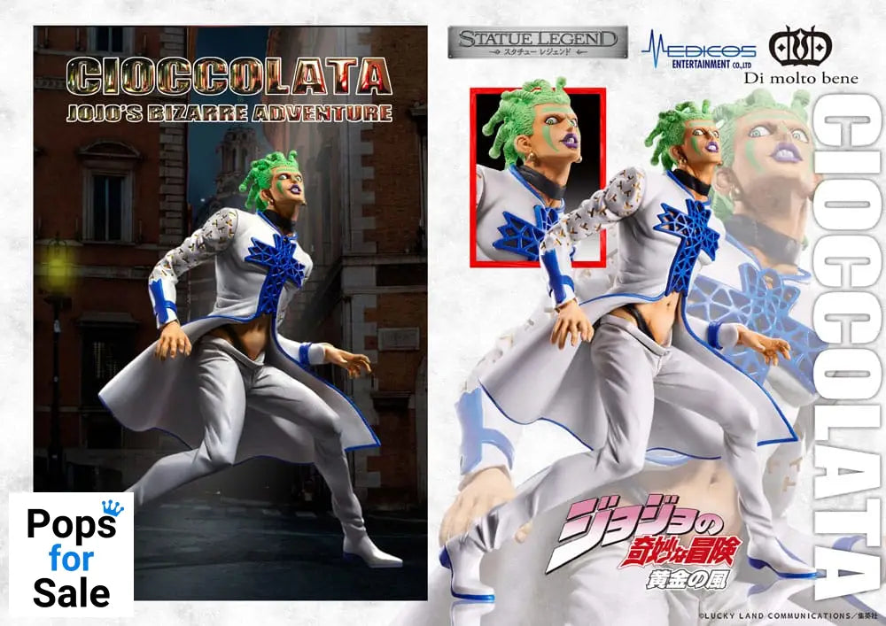 JoJo's Bizarre Adventure Part 5 Golden Wind Statue Legend PVC Statue Cioccolata 17 cm