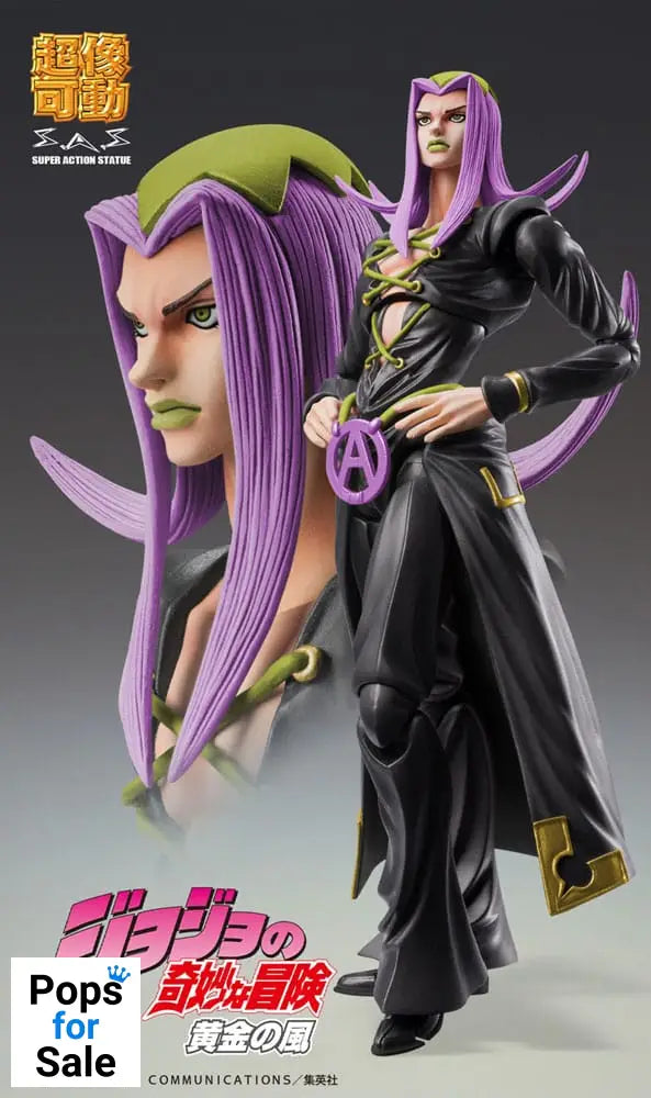 JoJo's Bizarre Adventure Part 5 Super Action Action Figure Chozokado Leone Abbacchio Black Ver. 16 cm