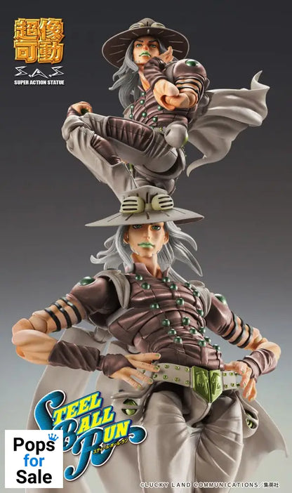 JoJo’s Bizarre Adventure Part7 Steel Ball Run Super Action Action Figure Chozokado Gyro Zeppeli Third 16 cm Action