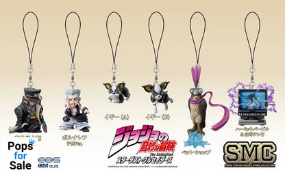 JoJo's Bizarre Adventure: Stardust Crusaders Mini figures Set Chozo Mascot Strap Collection Blind Box (6)