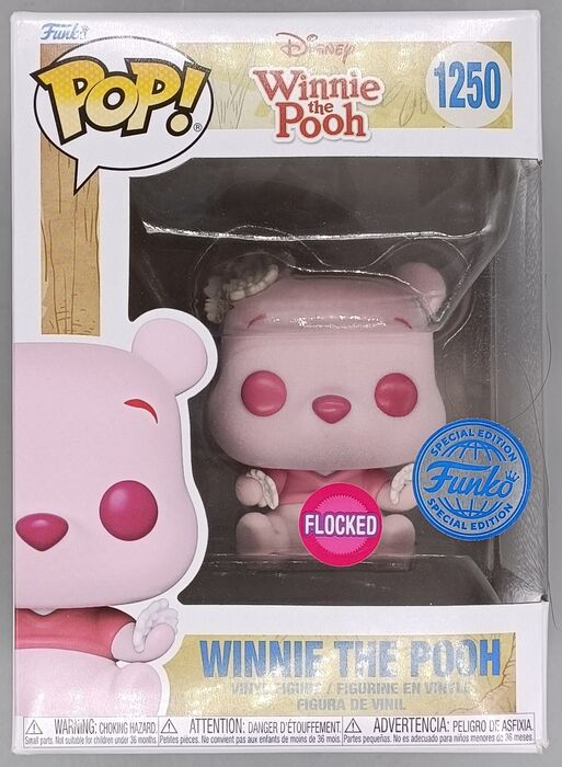 #1250 Winnie the Pooh (Cherry Blossom) Flocked Disney Box Damaged Funko POP