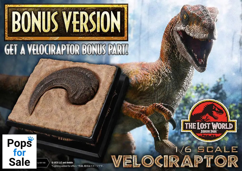 Jurassic Park II Legacy Museum Collection Statue 1/6 Velociraptor Bonus Version 41 cm