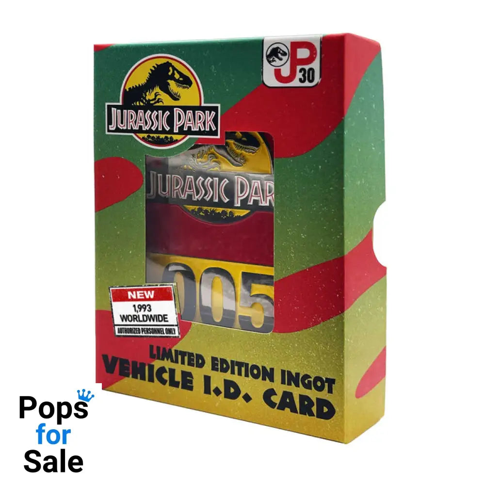 Jurassic Park Limited Edition 30th Anniversary Vehicle I.D Ingot Ingot