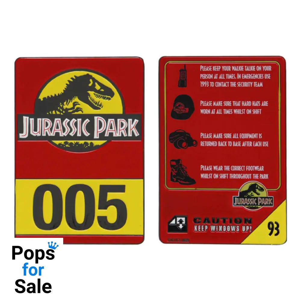 Jurassic Park Limited Edition 30th Anniversary Vehicle I.D Ingot Ingot