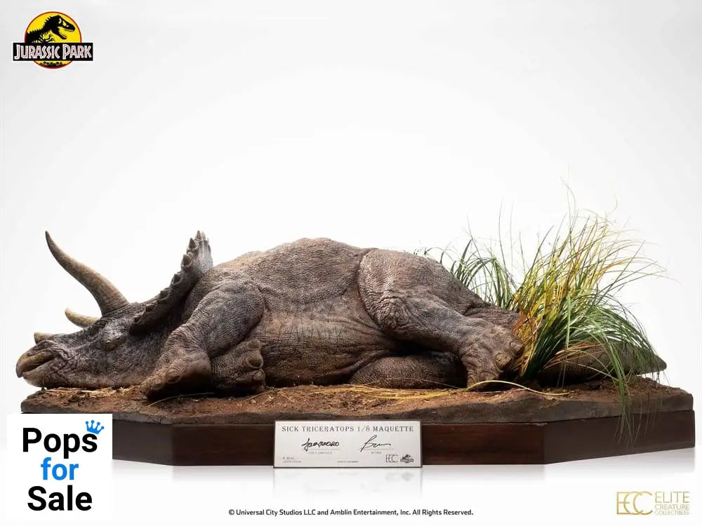 Jurassic Park Maquette 1/8 Sick Triceratops 96 cm
