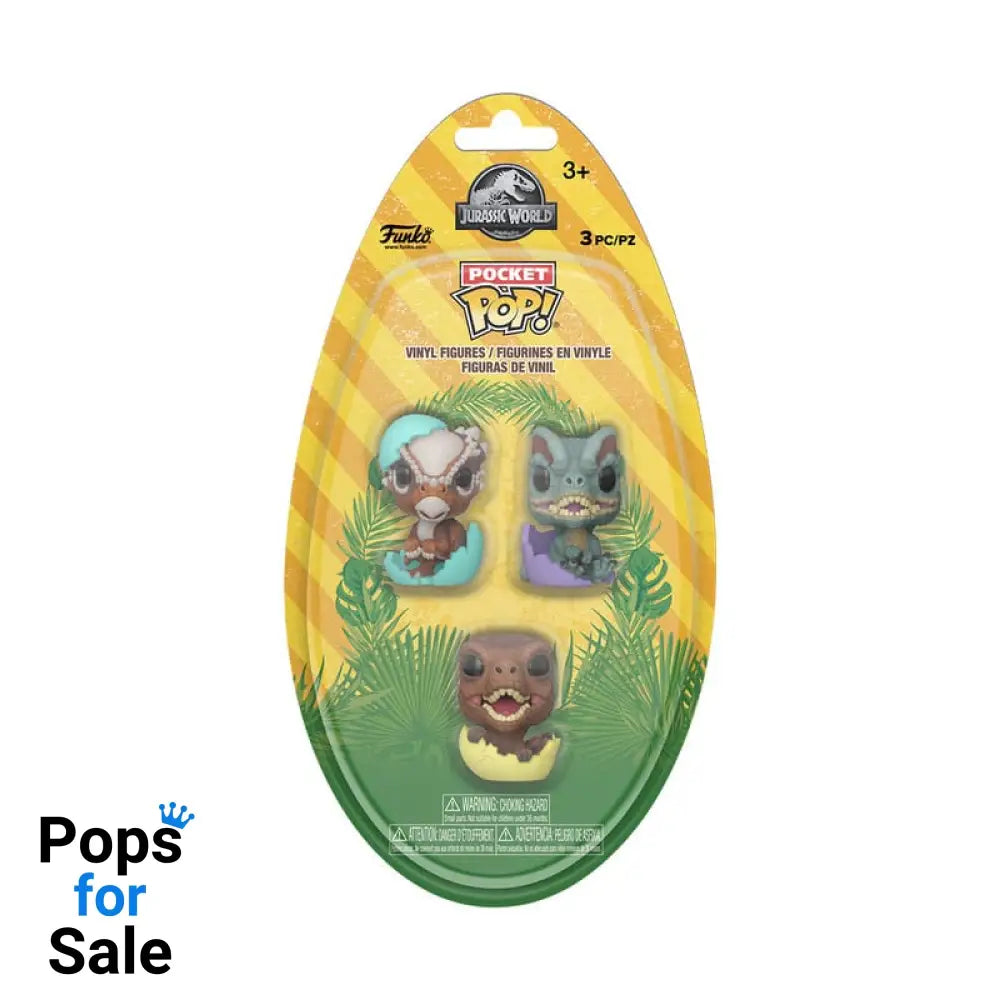 Jurassic Park Pocket POP! Vinyl Figure Easter Egg 3-Pack Dinos 4 cm
