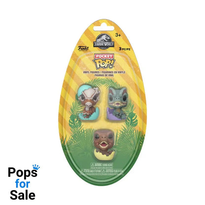 Jurassic Park Pocket POP! Vinyl Figure Easter Egg 3-Pack Dinos 4 cm