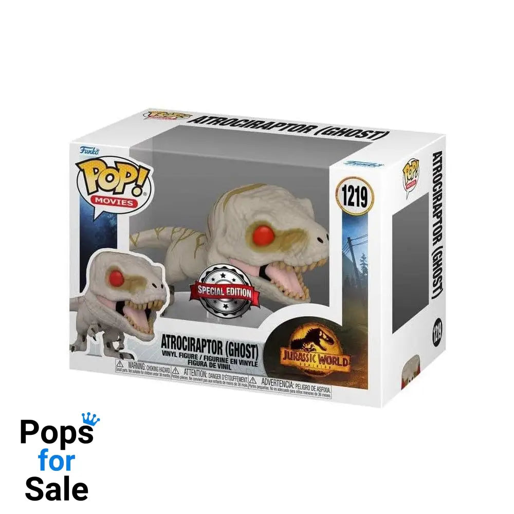 Jurassic Park POP! Movies Vinyl Figure Atrociraptor (Ghost) Exclusive 9 cm