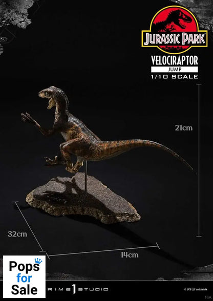 Jurassic Park Prime Collectibles Statue 1/10 Velociraptor Jump 21 cm