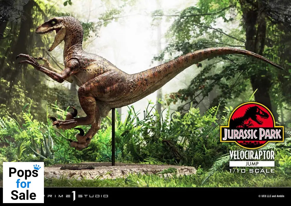 Jurassic Park Prime Collectibles Statue 1/10 Velociraptor Jump 21 cm Statues