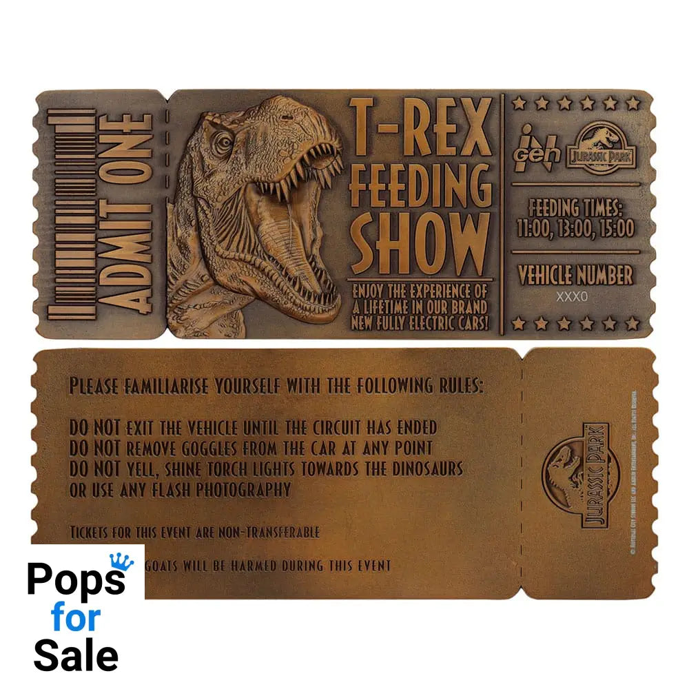 Jurassic Park Replica 1/1 Feeding Show Ticket Replicas
