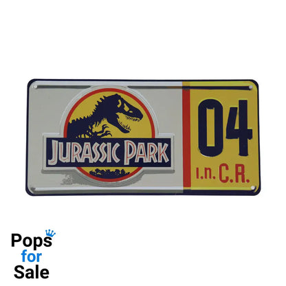 Jurassic Park Replica Number Plate Tin Sign Tin Sign