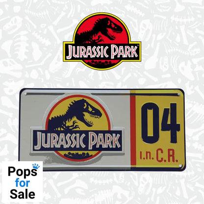 Jurassic Park Replica Number Plate Tin Sign Tin Sign