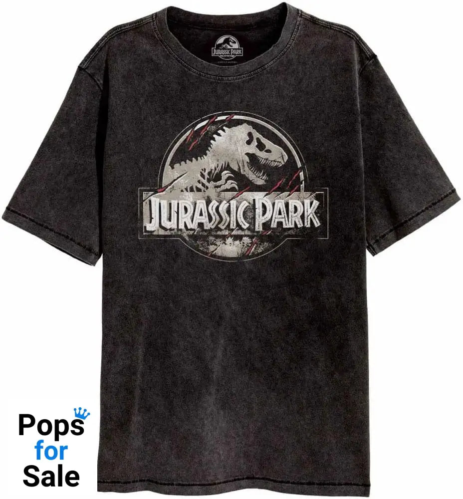 Jurassic Park T-Shirt Scratched Logo Size L