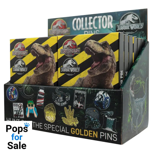 Jurassic Park & Jurassic World Mystery Pin Badge CDU Containing 12 Blind Boxes