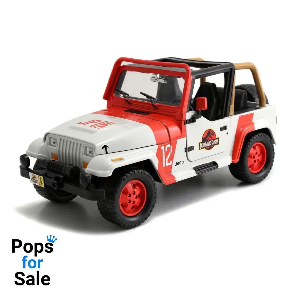 Jurassic World Diecast Model 1/24 1992 Jeep Wrangler