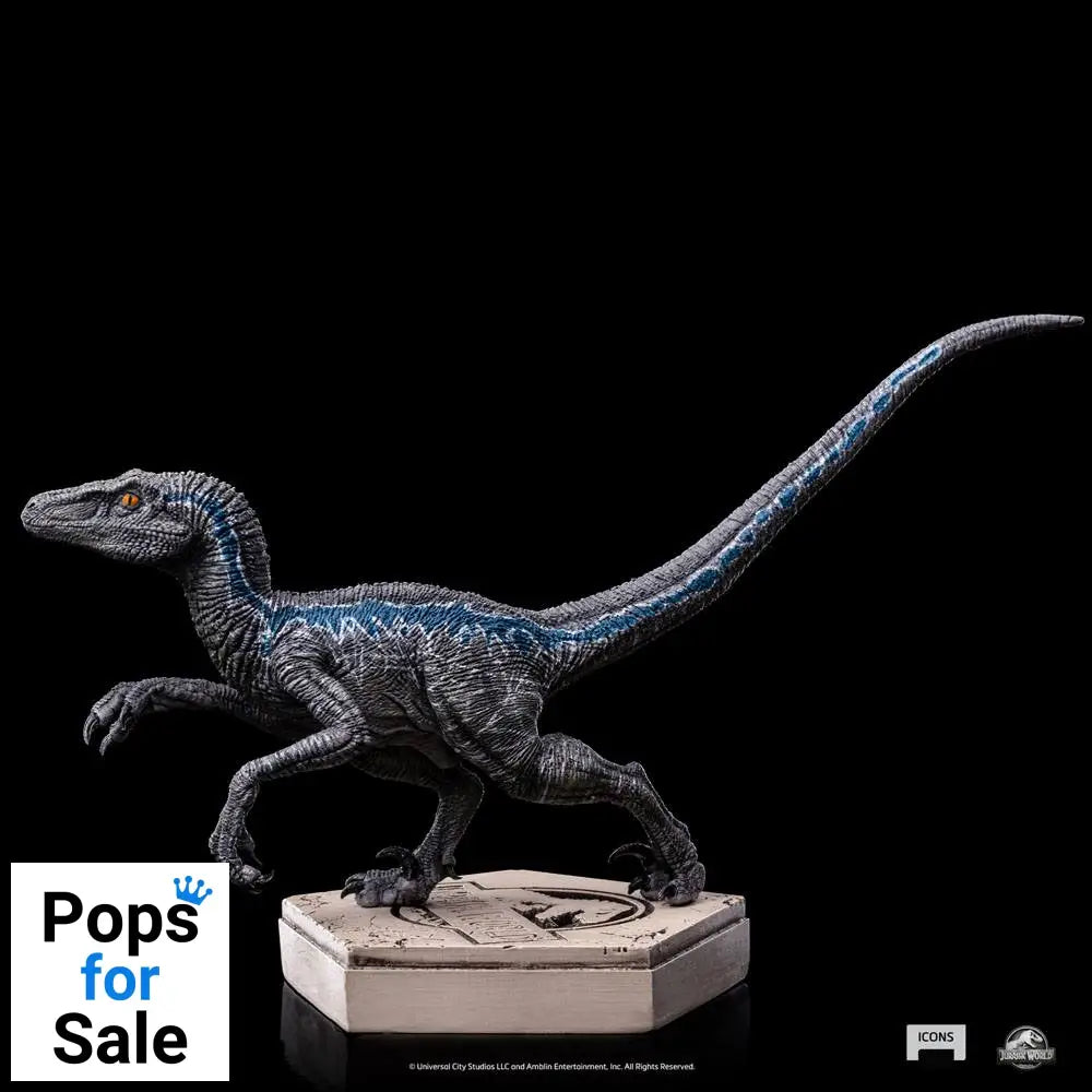 Jurassic World Icons Statue Velociraptor Blue 9 cm Statues