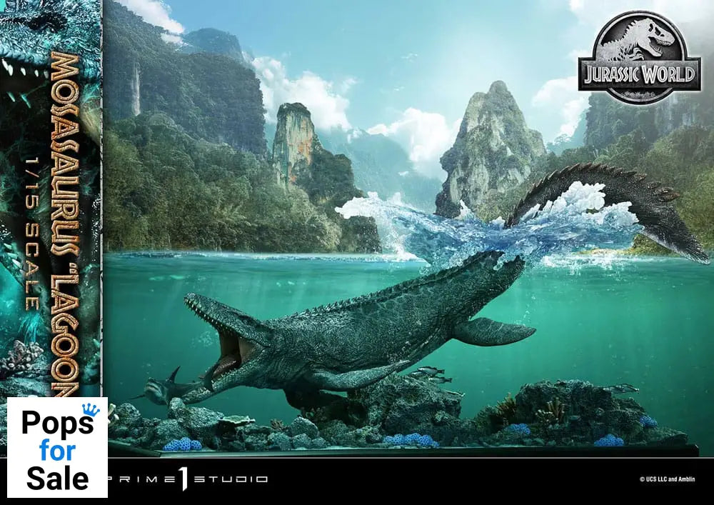 Jurassic World Legacy Museum Collection Statue 1/15 Mosasaurus &quot;Lagoon&quot; Bonus Version 57 cm