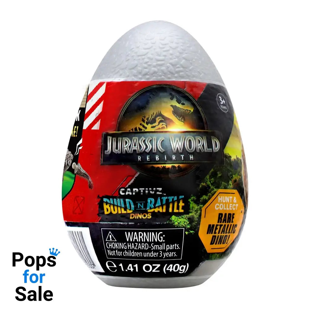 Jurassic World Rebirth Pop N Lock Breach Blind Box Captivz Build n Battle Dinos Display (12)